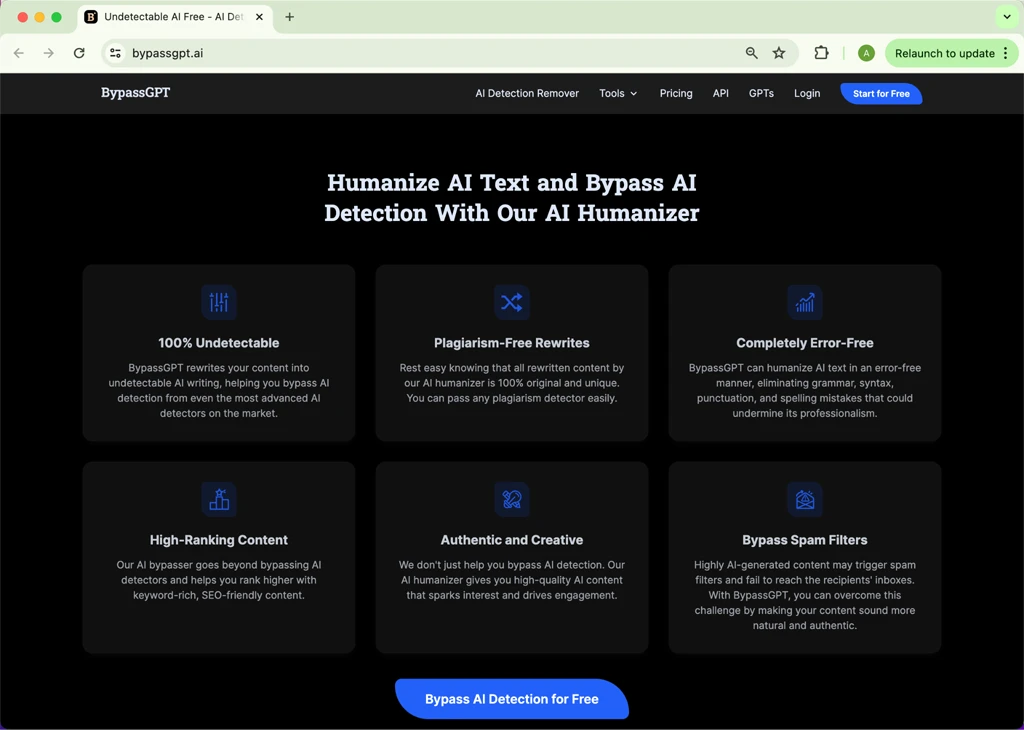 BypassGPT AI Humanizer Introduction 