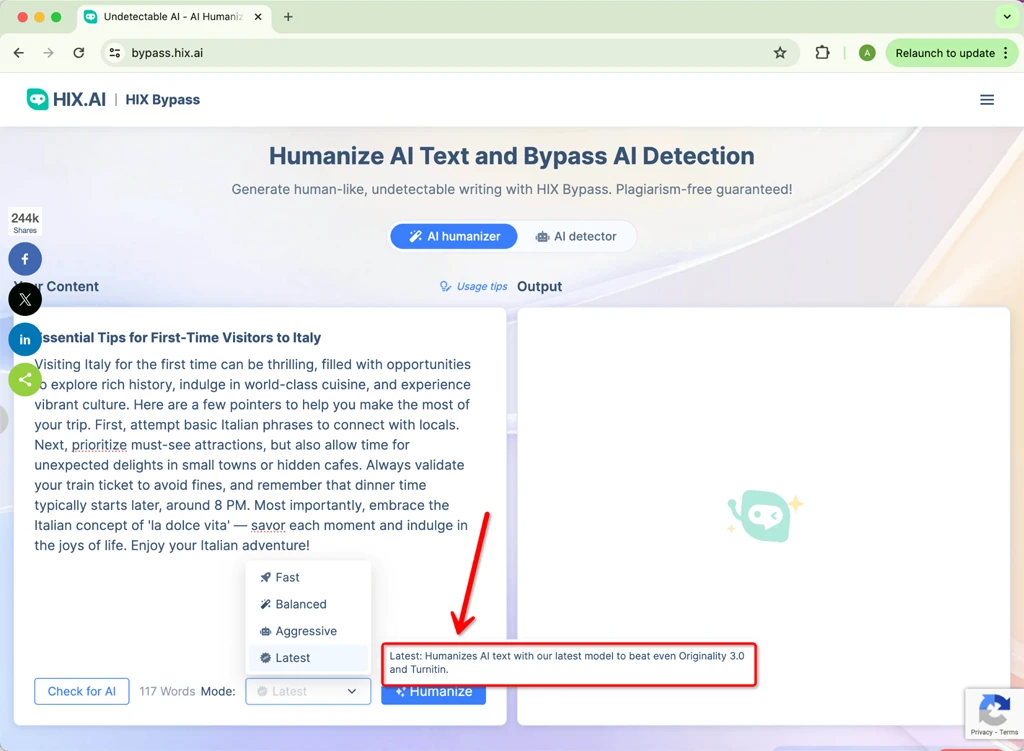 HIX.AI Bypass Humanize Output Chatgpt-4 Things to Know for First-time Visitors to Italy