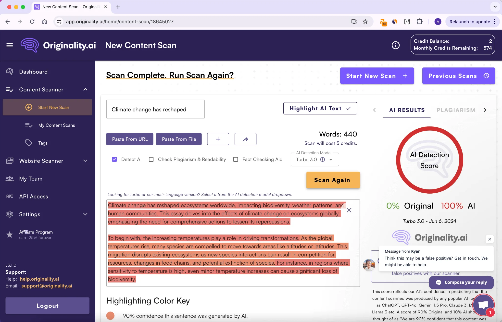 Versión enmendada de 100 IA según Grammarly para la salida humanizada de Undetectable.Ai por Originality