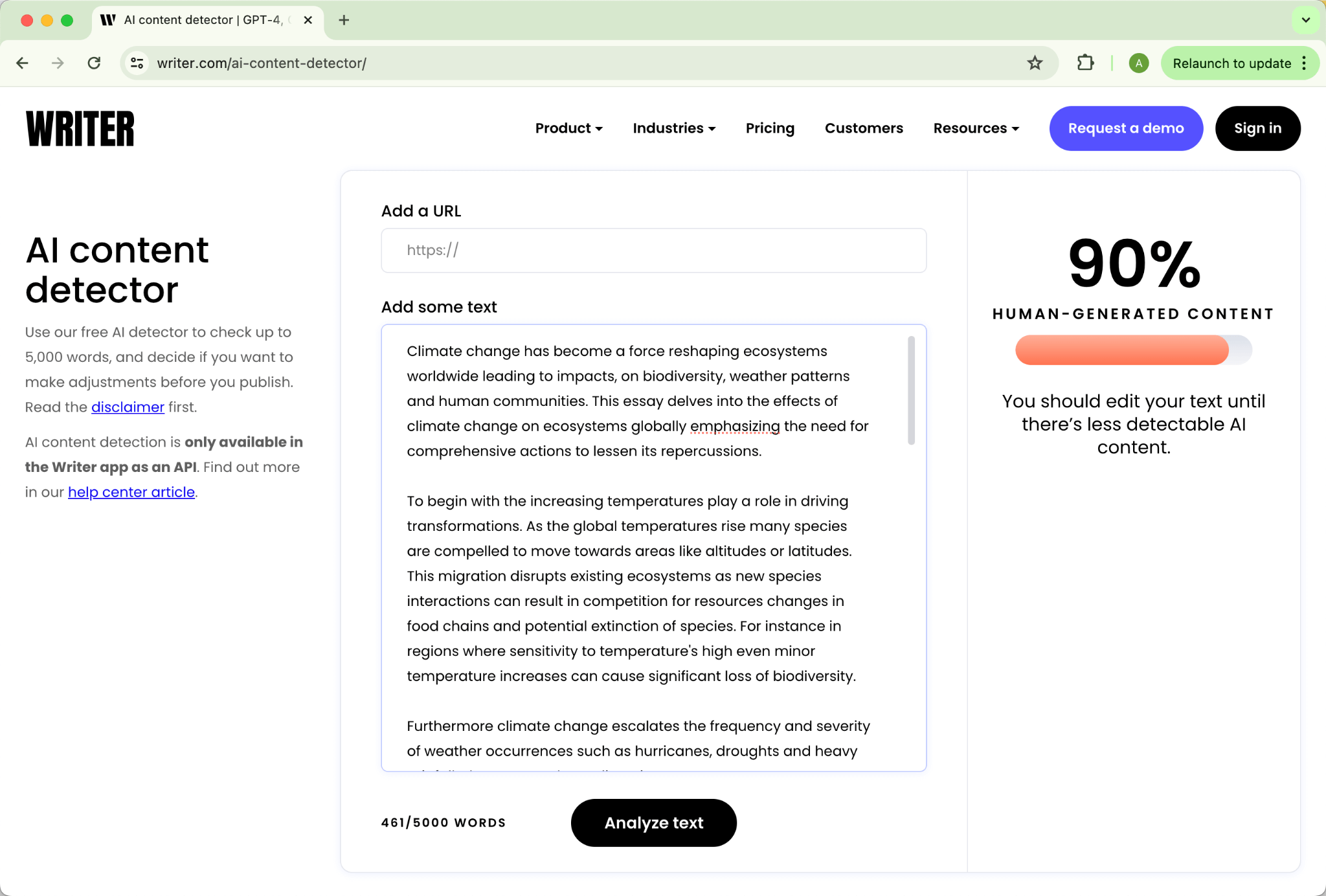 Writer Undetectable.Ai Humanización Resultado Inicial Versión Enmendada por Grammarly 10 IA